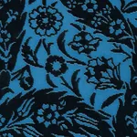 SAZ PAISLEY SILK VELVET Fabric – BLUE | Schumacher | Wallpap SAZ PAISLEY SILK VELVET fabric BLUE color by Schumacher