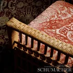 SAZ PAISLEY SILK VELVET Fabric – TERRACOTTA | Schumacher | W SAZ PAISLEY SILK VELVET fabric TERRACOTTA color by Schumacher