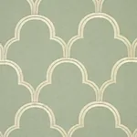 Scallop Embroidery Fabric – MINERAL | Schumacher | Wallpaper Scallop Embroidery fabric MINERAL color by Schumacher