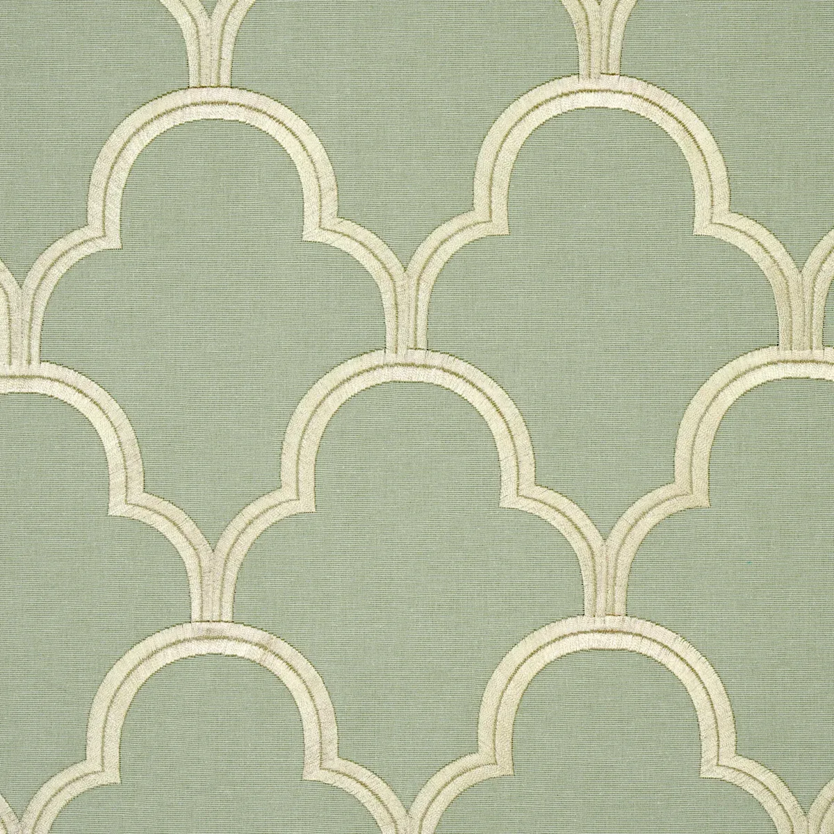 Scallop Embroidery Fabric – MINERAL | Schumacher | Wallpaper Scallop Embroidery fabric MINERAL color by Schumacher