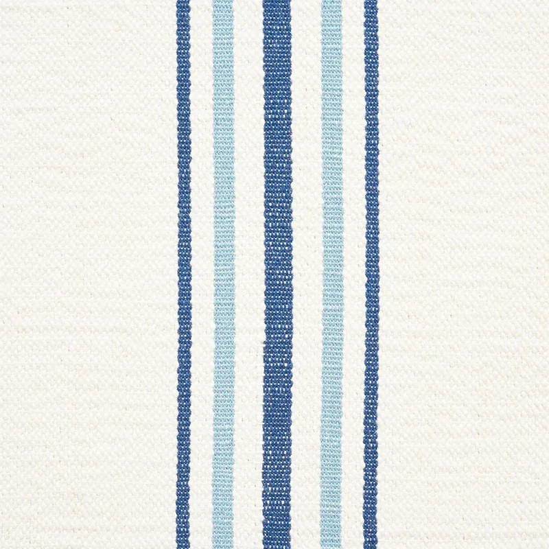 SCARSET STRIPE fabric BLUES color by Schumacher