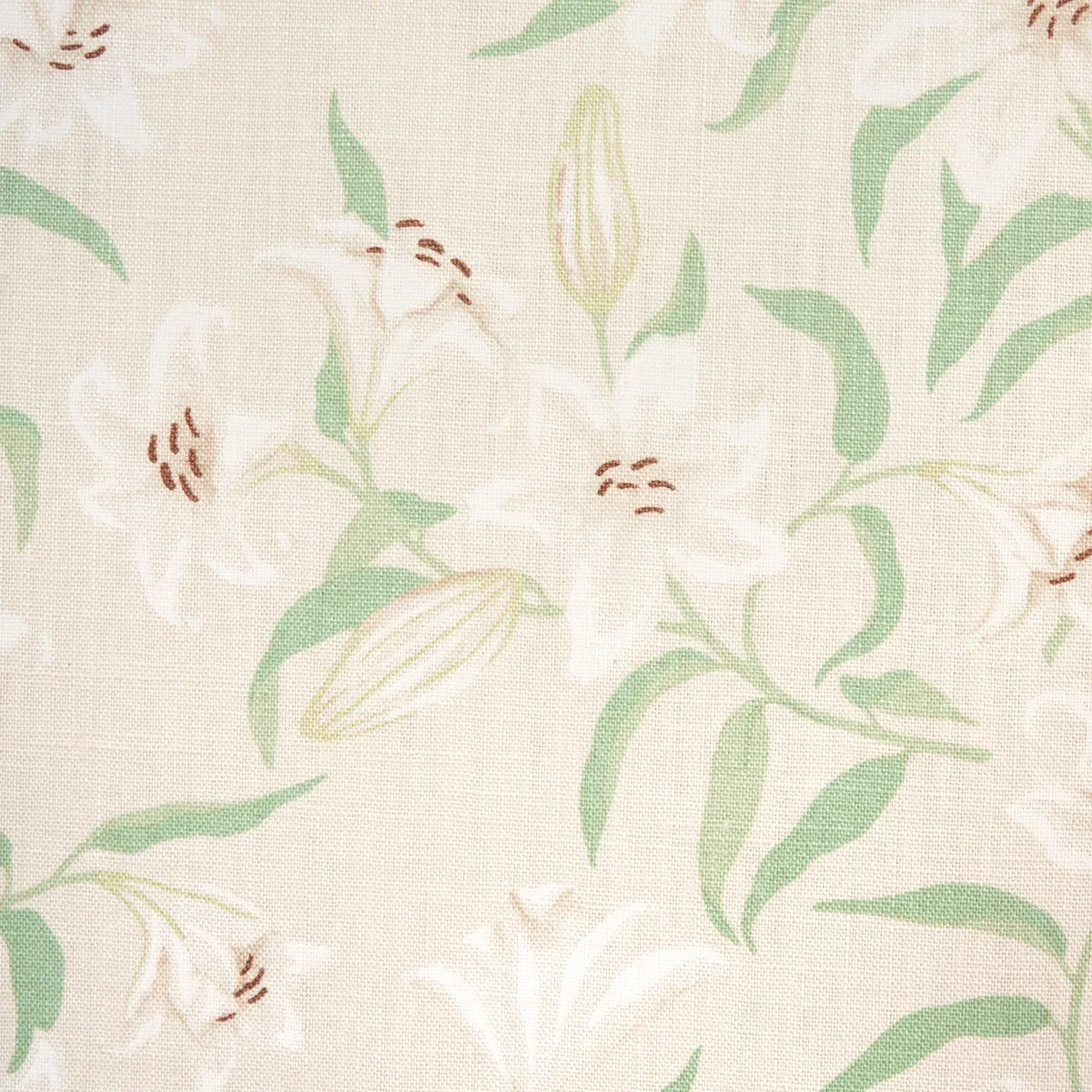 SCATTERED LILIES Fabric – CREAM | Schumacher | Wallpaper Twi SCATTERED LILIES fabric CREAM color by Schumacher