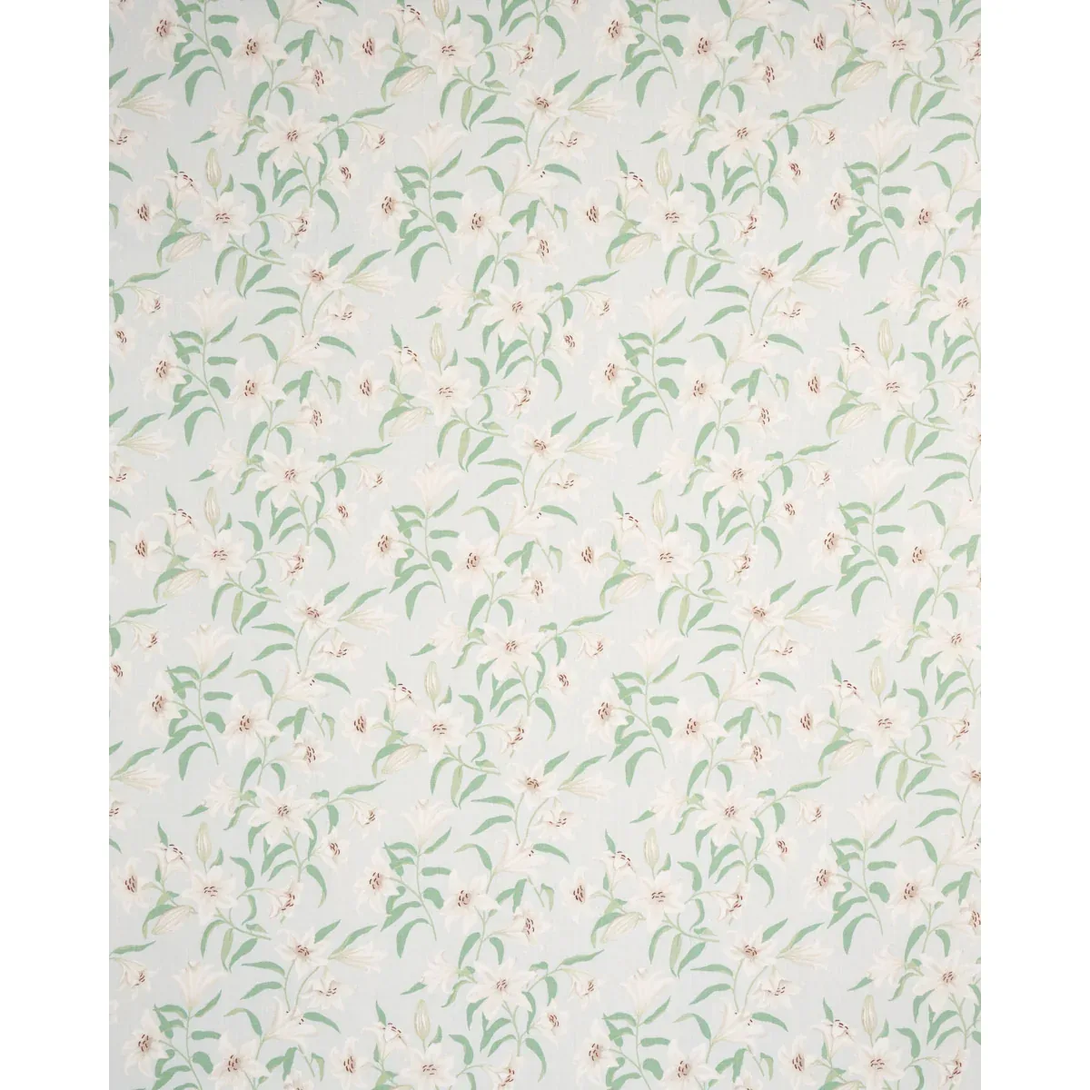 SCATTERED LILIES fabric SKY color by Schumacher