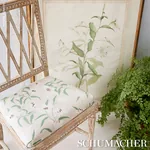 SCATTERED LILIES fabric SKY color by Schumacher