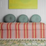 SCOOP HAND WOVEN STRIPE Fabric – PARASOL | Schumacher | Wall SCOOP HAND WOVEN STRIPE fabric PARASOL color by Schumacher