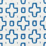 SCOUT EMBROIDERY Fabric – BLUE | Schumacher | Wallpaper Twin SCOUT EMBROIDERY fabric BLUE color by Schumacher