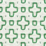SCOUT EMBROIDERY fabric GREEN color by Schumacher