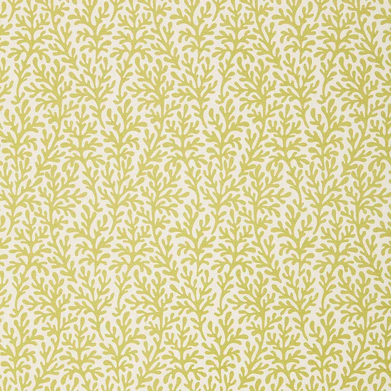 SEA CORAL fabric CHARTREUSE color by Schumacher