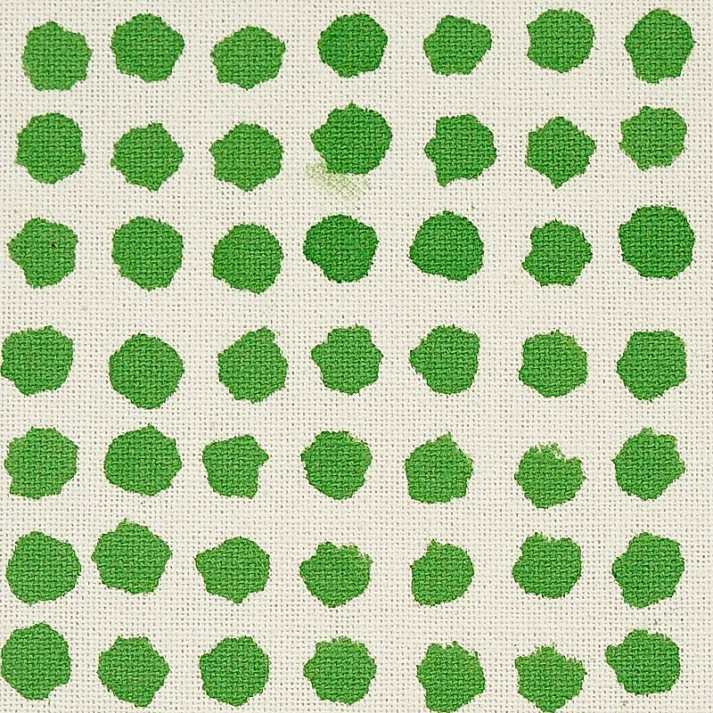 Seed Hand Block Print fabric GRASS color by Schumacher
