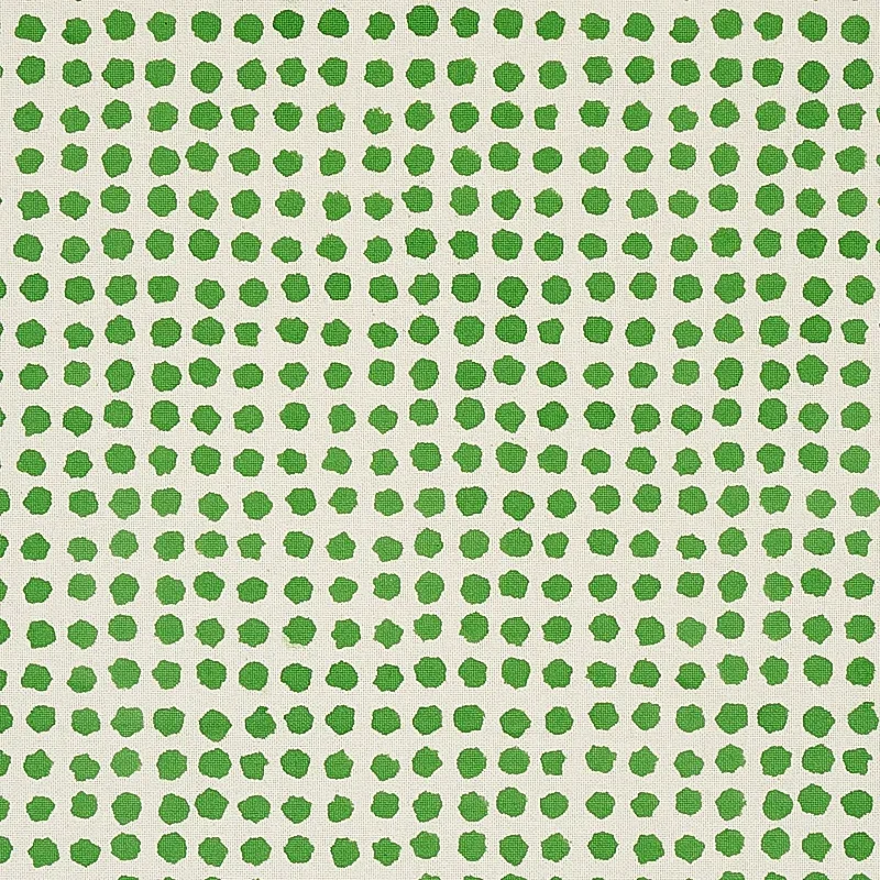 Seed Hand Block Print fabric GRASS color by Schumacher