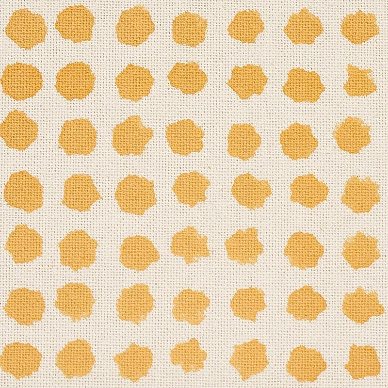 Seed Hand Block Print Fabric – MUSTARD | Schumacher | Wallpa Seed Hand Block Print fabric MUSTARD color by Schumacher