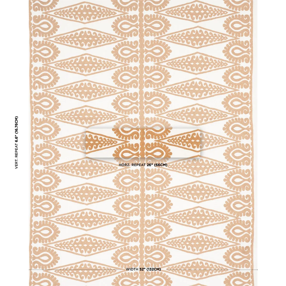 SEEMA EMBROIDERY Fabric – GOLD | Schumacher | Wallpaper Twin SEEMA EMBROIDERY fabric GOLD color by Schumacher