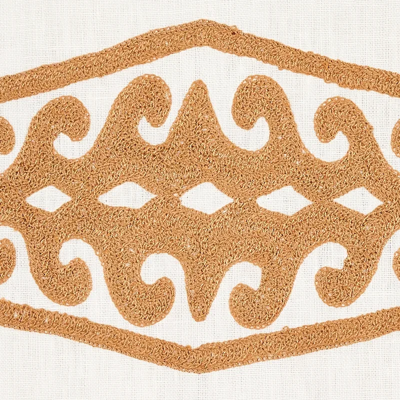SEEMA EMBROIDERY Fabric – GOLD | Schumacher | Wallpaper Twin SEEMA EMBROIDERY fabric GOLD color by Schumacher