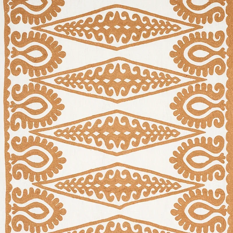 SEEMA EMBROIDERY fabric GOLD color by Schumacher