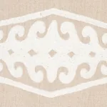 SEEMA EMBROIDERY Fabric – IVORY ON NATURAL | Schumacher | Wa SEEMA EMBROIDERY fabric IVORY ON NATURAL color by Schumacher