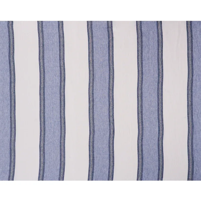 SENITA STRIPE SHEER Fabric – BLUE | Schumacher | Wallpaper T SENITA STRIPE SHEER fabric BLUE color by Schumacher