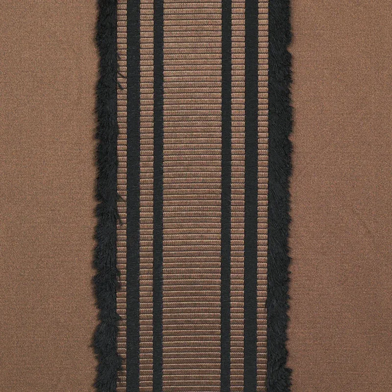 SENZA SATIN STRIPE Fabric – BROWN | Schumacher | Wallpaper T SENZA SATIN STRIPE fabric BROWN color by Schumacher