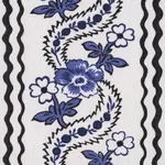 SERENA GARLAND Fabric – BLUE | Schumacher | Wallpaper Twins SERENA GARLAND fabric BLUE color by Schumacher