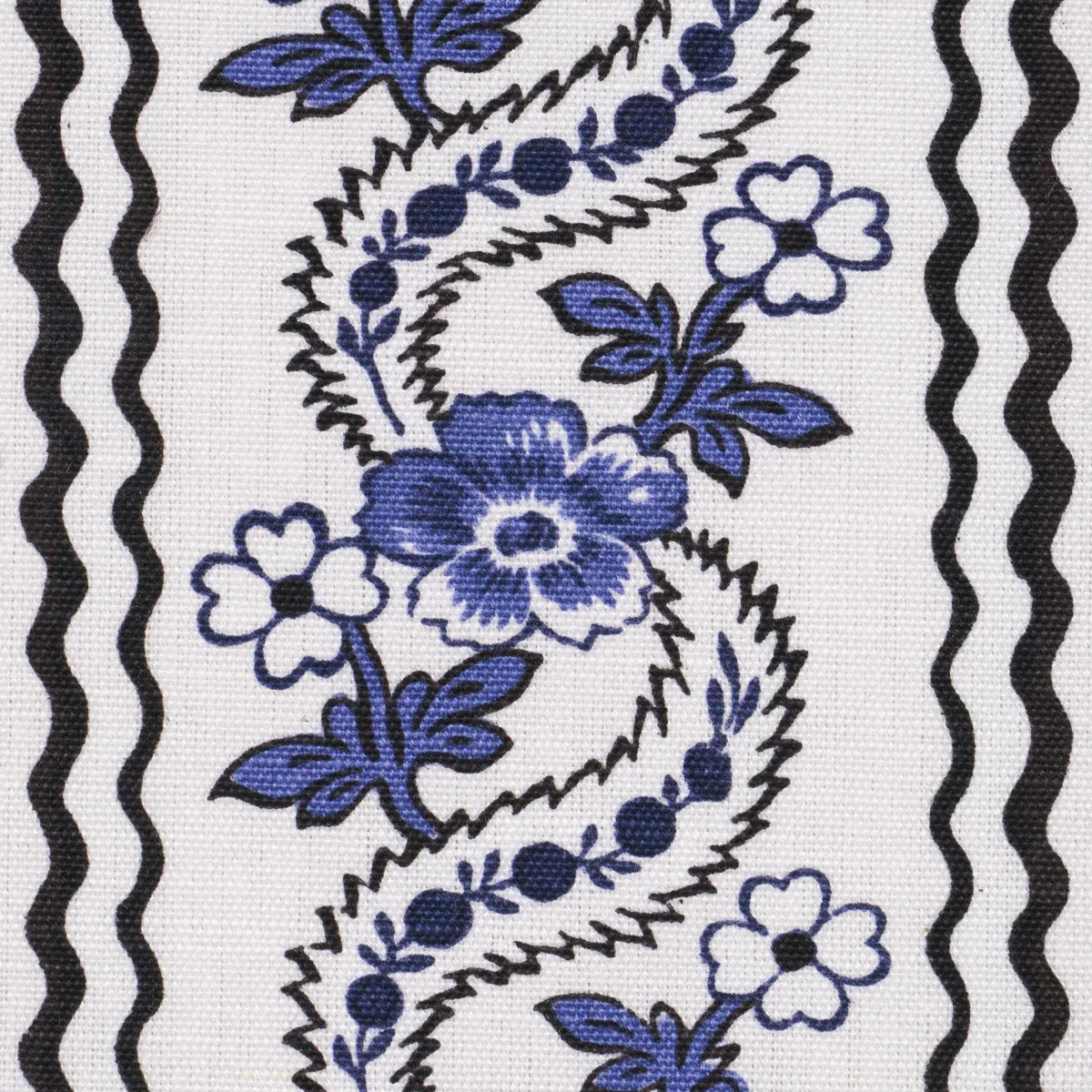 SERENA GARLAND Fabric – BLUE | Schumacher | Wallpaper Twins SERENA GARLAND fabric BLUE color by Schumacher