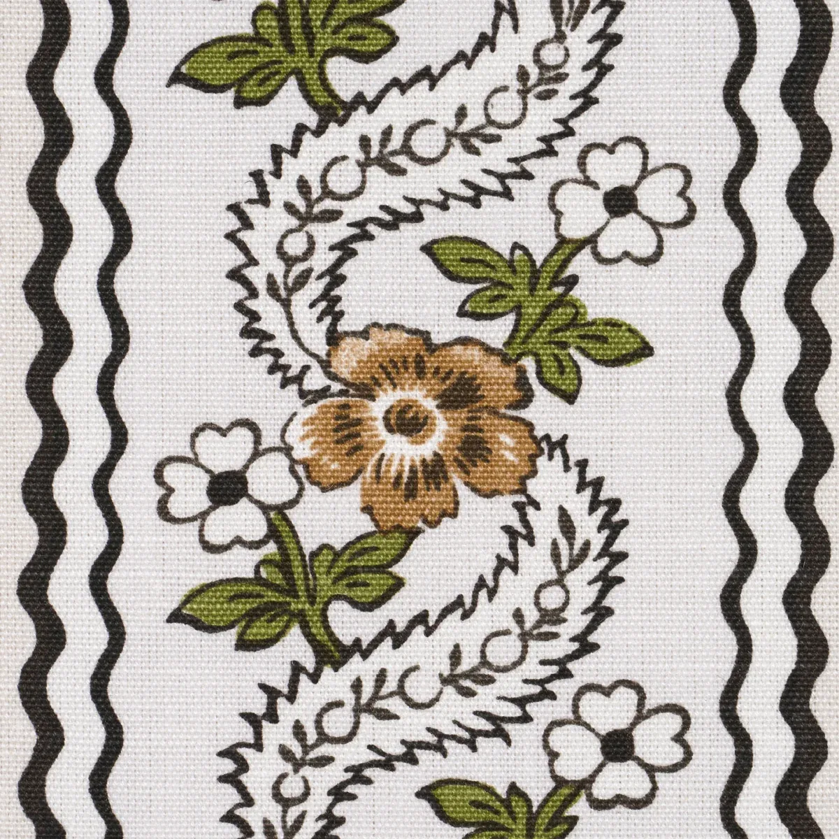 SERENA GARLAND Fabric – OCHRE | Schumacher | Wallpaper Twins SERENA GARLAND fabric OCHRE color by Schumacher
