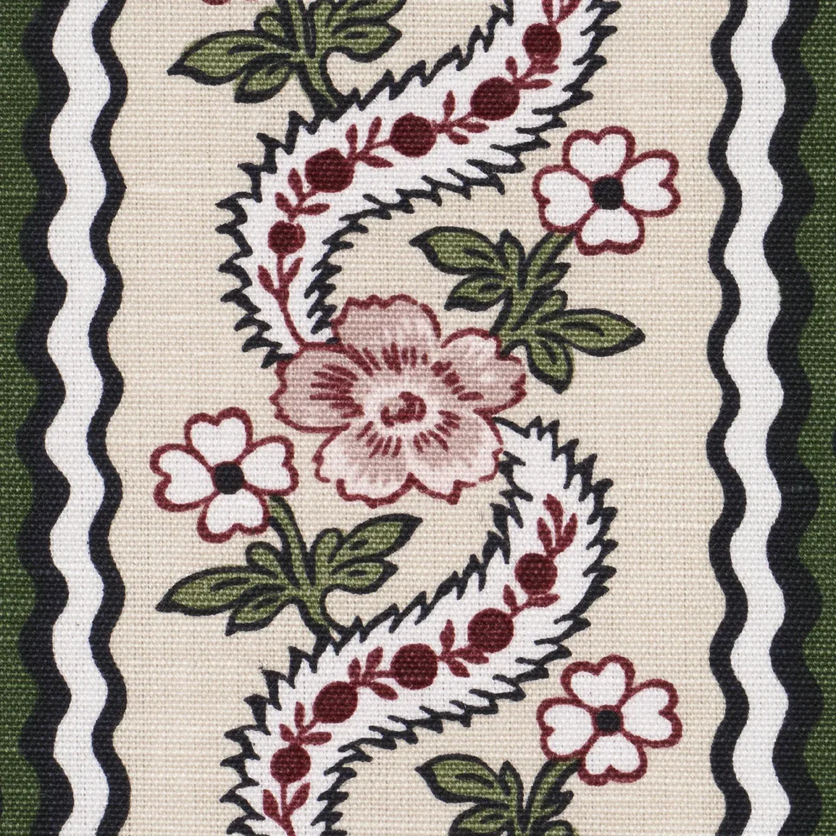 SERENA GARLAND Fabric – ROSE | Schumacher | Wallpaper Twins SERENA GARLAND fabric ROSE color by Schumacher