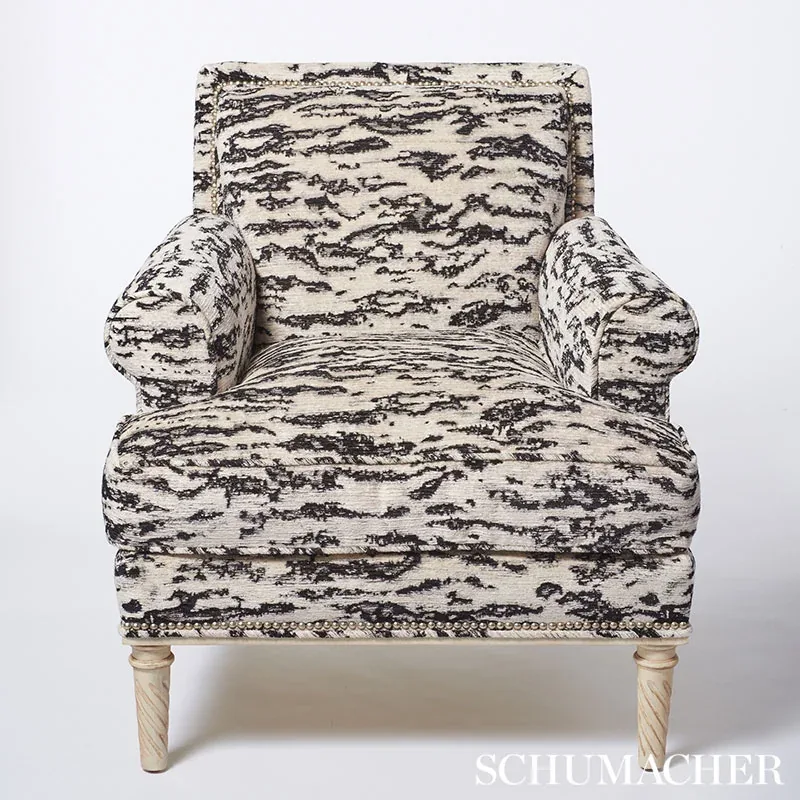 SERENGETI Fabric – TIGRE BLANC | Schumacher | Wallpaper Twin SERENGETI fabric TIGRE BLANC color by Schumacher