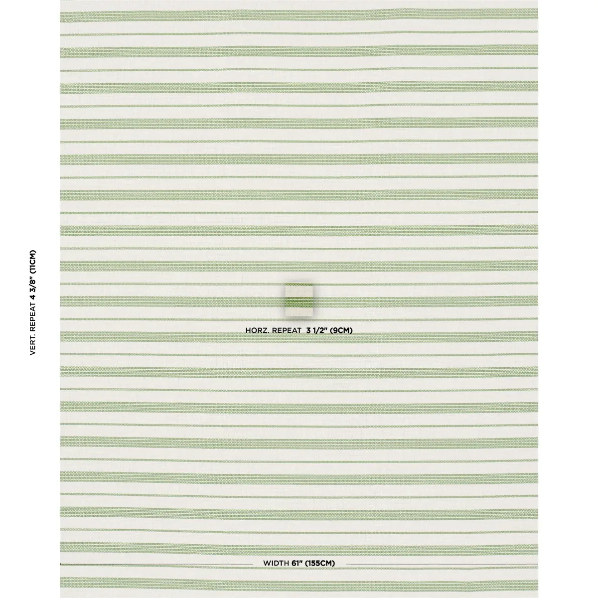 SERRA MESA INDOOR/OUTDOOR STRIPE fabric VERDE color by Schumacher