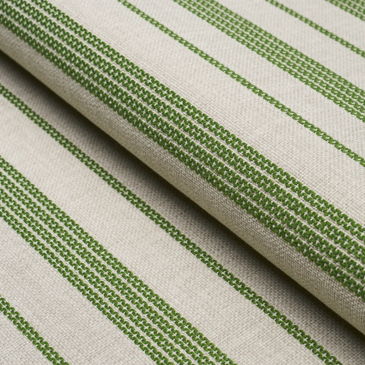SERRA MESA INDOOR/OUTDOOR STRIPE fabric VERDE color by Schumacher