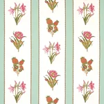 SERVILIA STRIPE fabric AQUA color by Schumacher