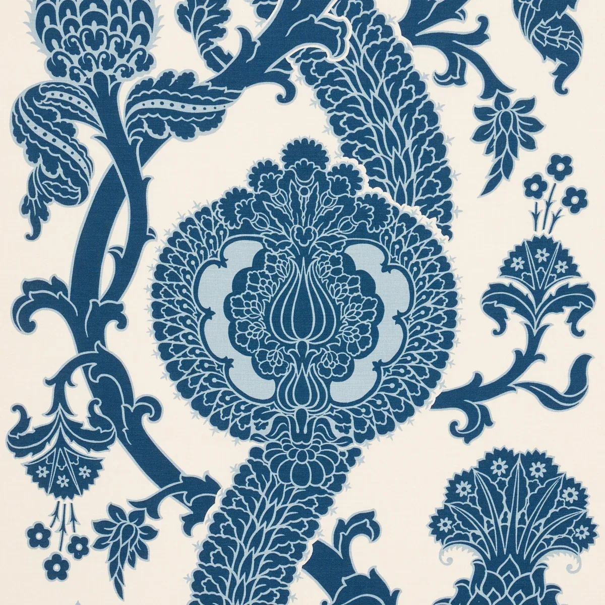SHALKAR fabric INDIGO color by Schumacher