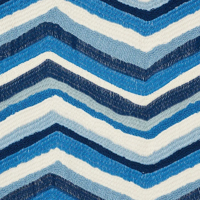 SHASTA EMBROIDERY Fabric – BLUE | Schumacher | Wallpaper Twi SHASTA EMBROIDERY fabric BLUE color by Schumacher