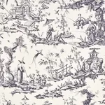 SHENGYOU TOILE fabric BLACK color by Schumacher