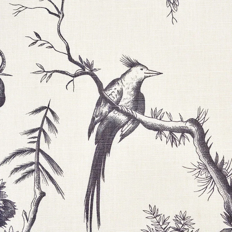 SHENGYOU TOILE fabric BLACK color by Schumacher
