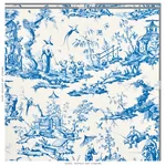 SHENGYOU TOILE Fabric – BLUE | Schumacher | Wallpaper Twins SHENGYOU TOILE fabric BLUE color by Schumacher