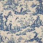 SHENGYOU TOILE Fabric – INDIGO | Schumacher | Wallpaper Twin SHENGYOU TOILE fabric INDIGO color by Schumacher