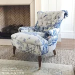SHENGYOU TOILE Fabric – INDIGO | Schumacher | Wallpaper Twin SHENGYOU TOILE fabric INDIGO color by Schumacher