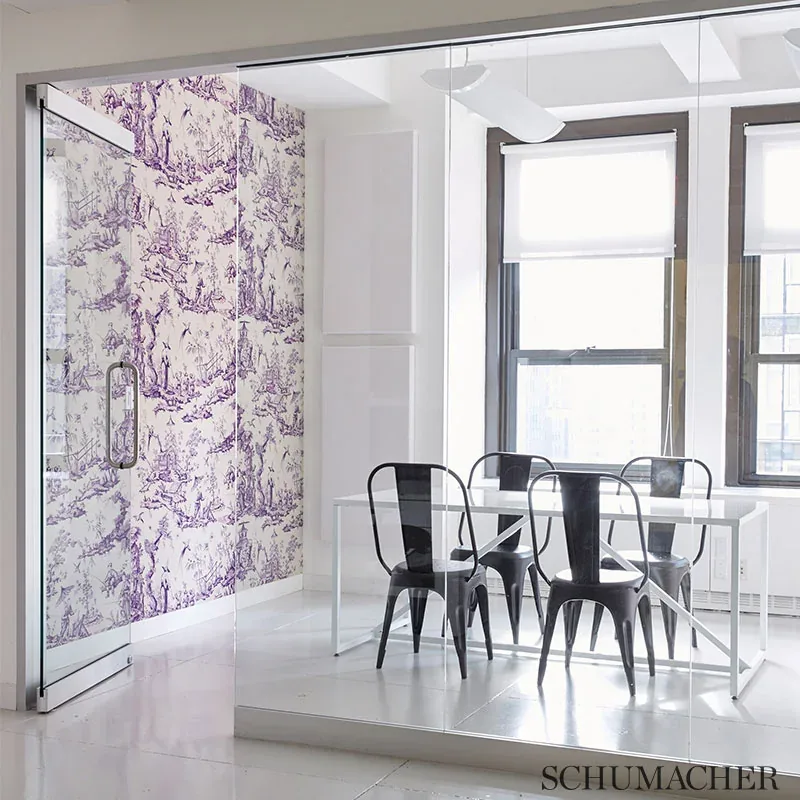 SHENGYOU TOILE Fabric – IRIS | Schumacher | Wallpaper Twins SHENGYOU TOILE fabric IRIS color by Schumacher