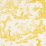 SHENGYOU TOILE fabric YELLOW color by Schumacher