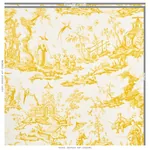 SHENGYOU TOILE fabric YELLOW color by Schumacher