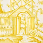 SHENGYOU TOILE fabric YELLOW color by Schumacher