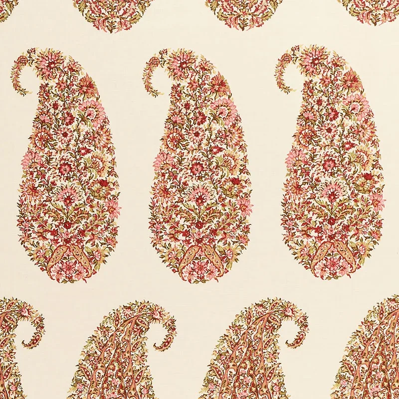 SHIRALA PAISLEY fabric BERRY color by Schumacher
