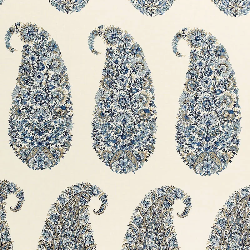 SHIRALA PAISLEY fabric DELFT color by Schumacher