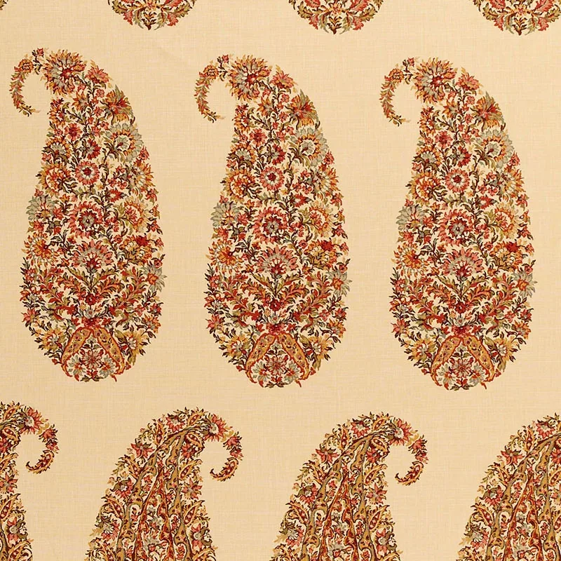 SHIRALA PAISLEY fabric SPICE color by Schumacher