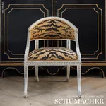 SHIVALIK HILLS TIGER Fabric – GOLD | Schumacher | Wallpaper SHIVALIK HILLS TIGER fabric GOLD color by Schumacher