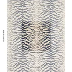 SHIVALIK HILLS TIGER Fabric – INDIGO | Schumacher | Wallpape SHIVALIK HILLS TIGER fabric INDIGO color by Schumacher