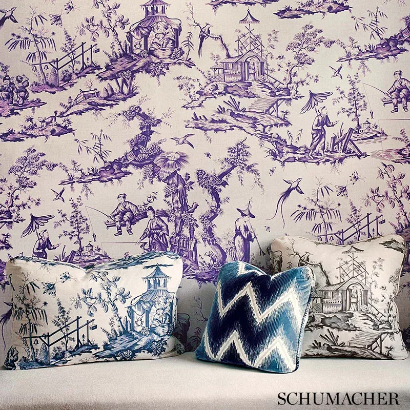 SHOCK WAVE Fabric – MIDNIGHT | Schumacher | Wallpaper Twins SHOCK WAVE fabric MIDNIGHT color by Schumacher