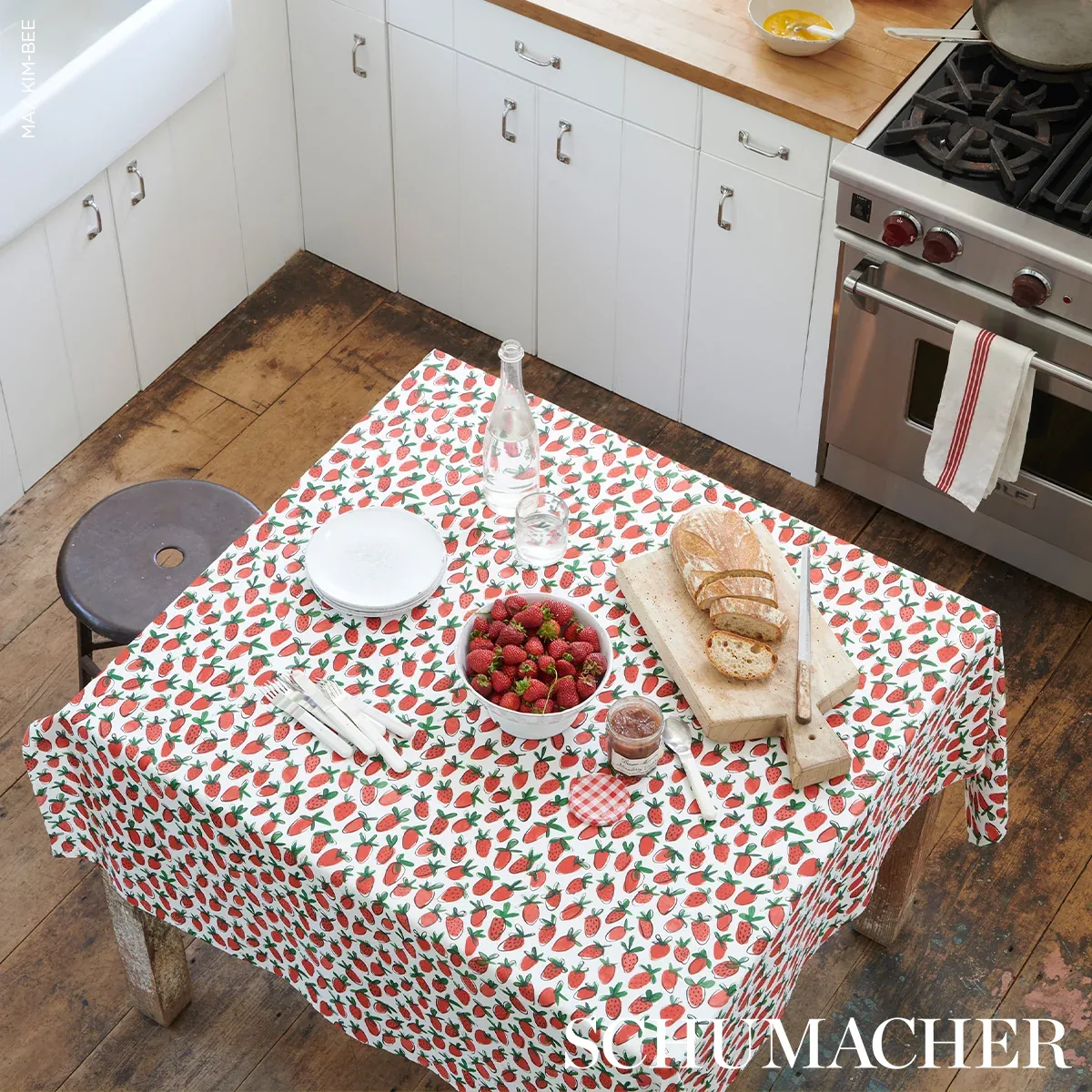SHORTCAKE INDOOR/OUTDOOR fabric RED color by Schumacher