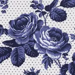 SIBYL CHINTZ fabric BLUE color by Schumacher