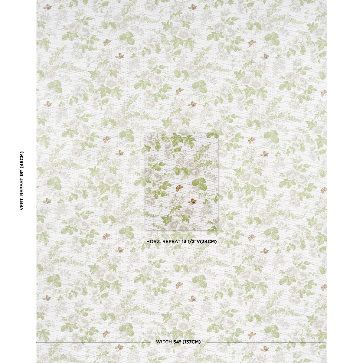 SIBYL CHINTZ Fabric – NEUTRAL | Schumacher | Wallpaper Twins SIBYL CHINTZ fabric NEUTRAL color by Schumacher