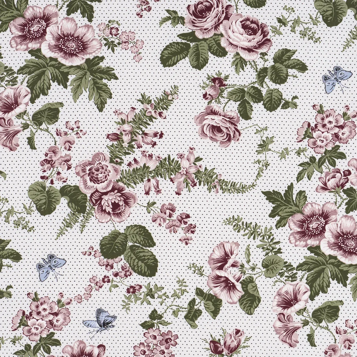 SIBYL CHINTZ fabric ROSE color by Schumacher